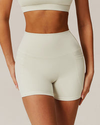 Apricot Pocket High Waisted Yoga Shorts