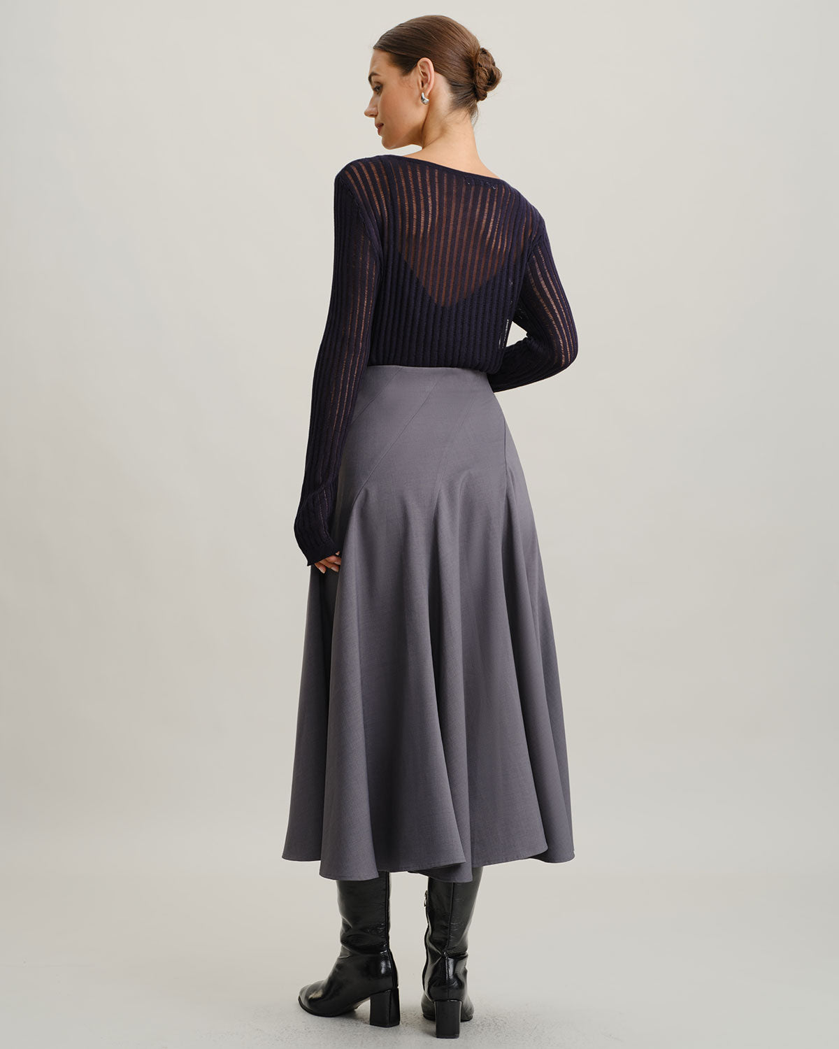 Navy Pullover Sweater Two-Piece Set