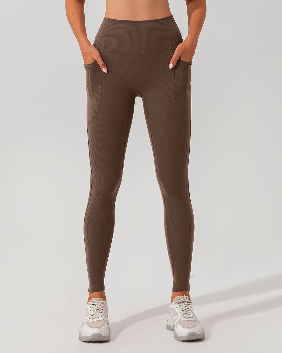 Brown Quick-drying High Waisted Yoga Leggings