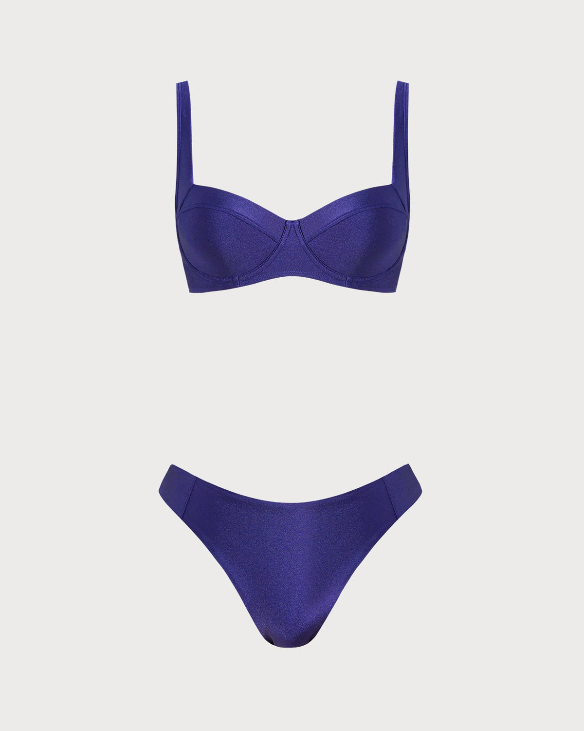 Women Knitted Nylon Blended Bikini Sets Navy Bikinis - RIHOAS
