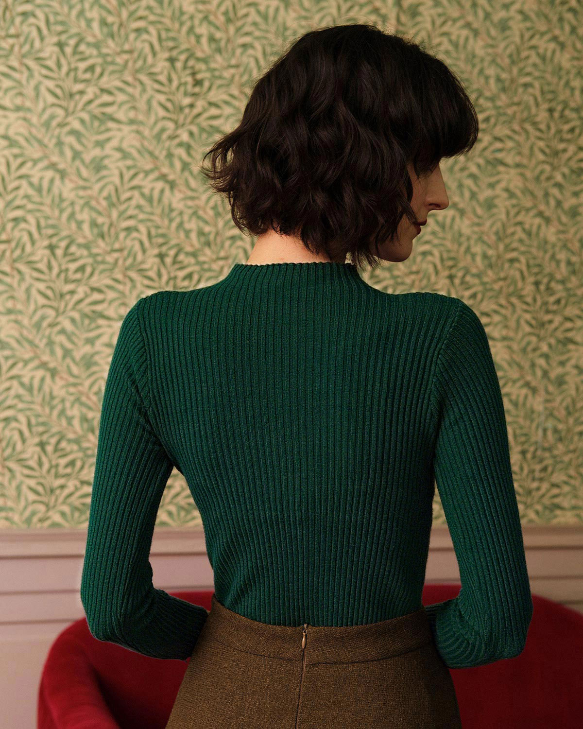 Women Knitted Polyester acrylic blended Sweaters Tops - RIHOAS