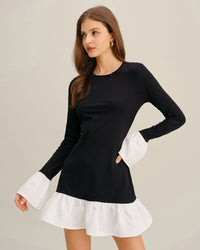 Women's Knit Cotton Mini Dress Dresses - RIHOAS