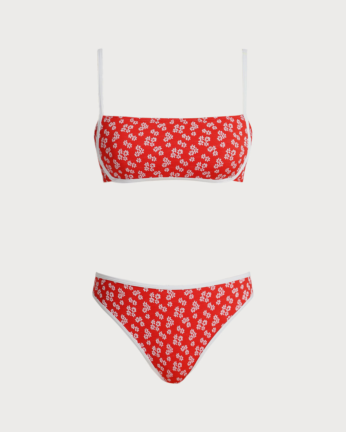 Women's Knit Polyester Bikini Set Red Bikinis - RIHOAS