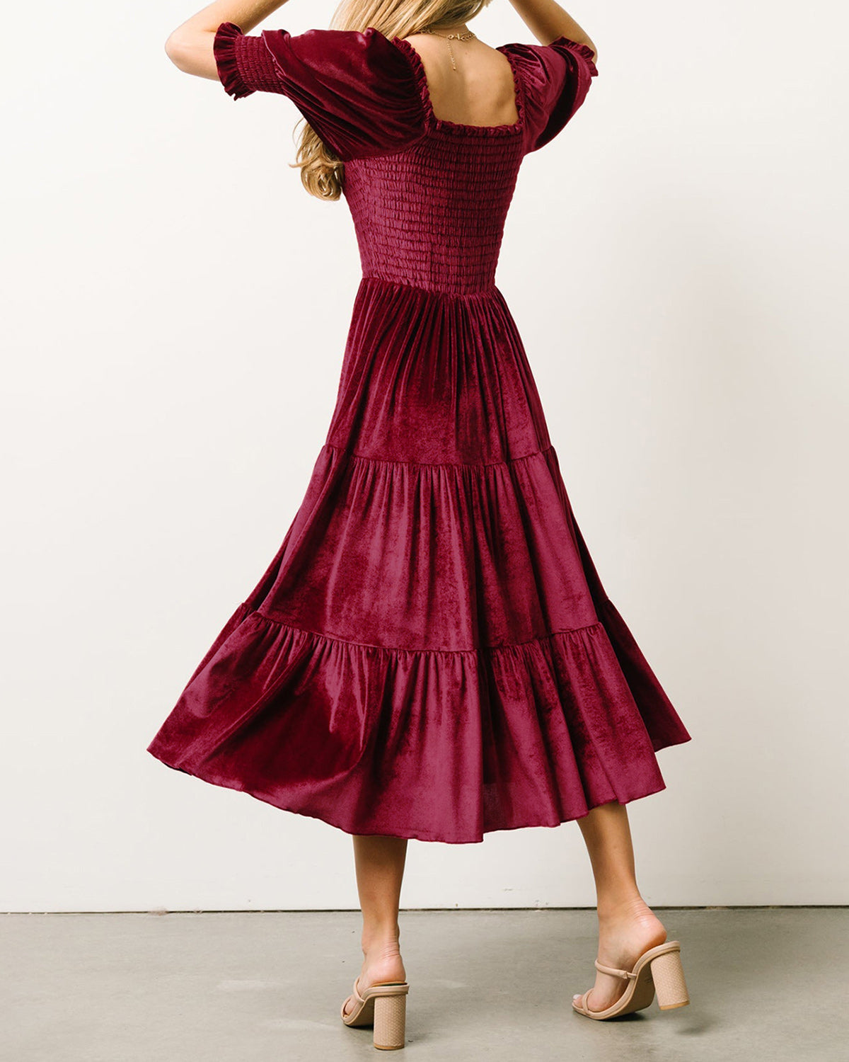 Women's Knit Polyester Midi Dress Dresses - RIHOAS