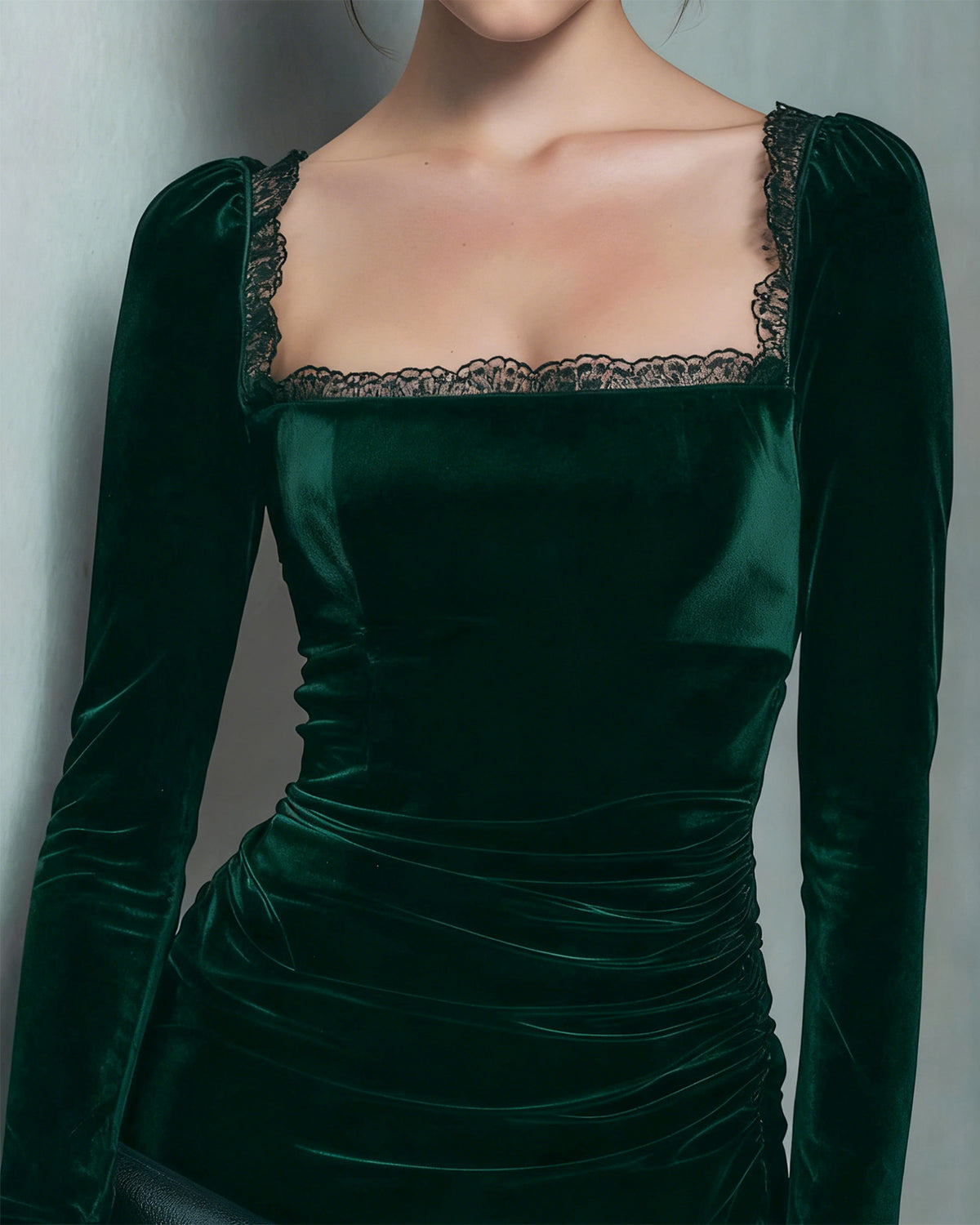 Women's Knit Velvet Mini Dress Dresses - RIHOAS