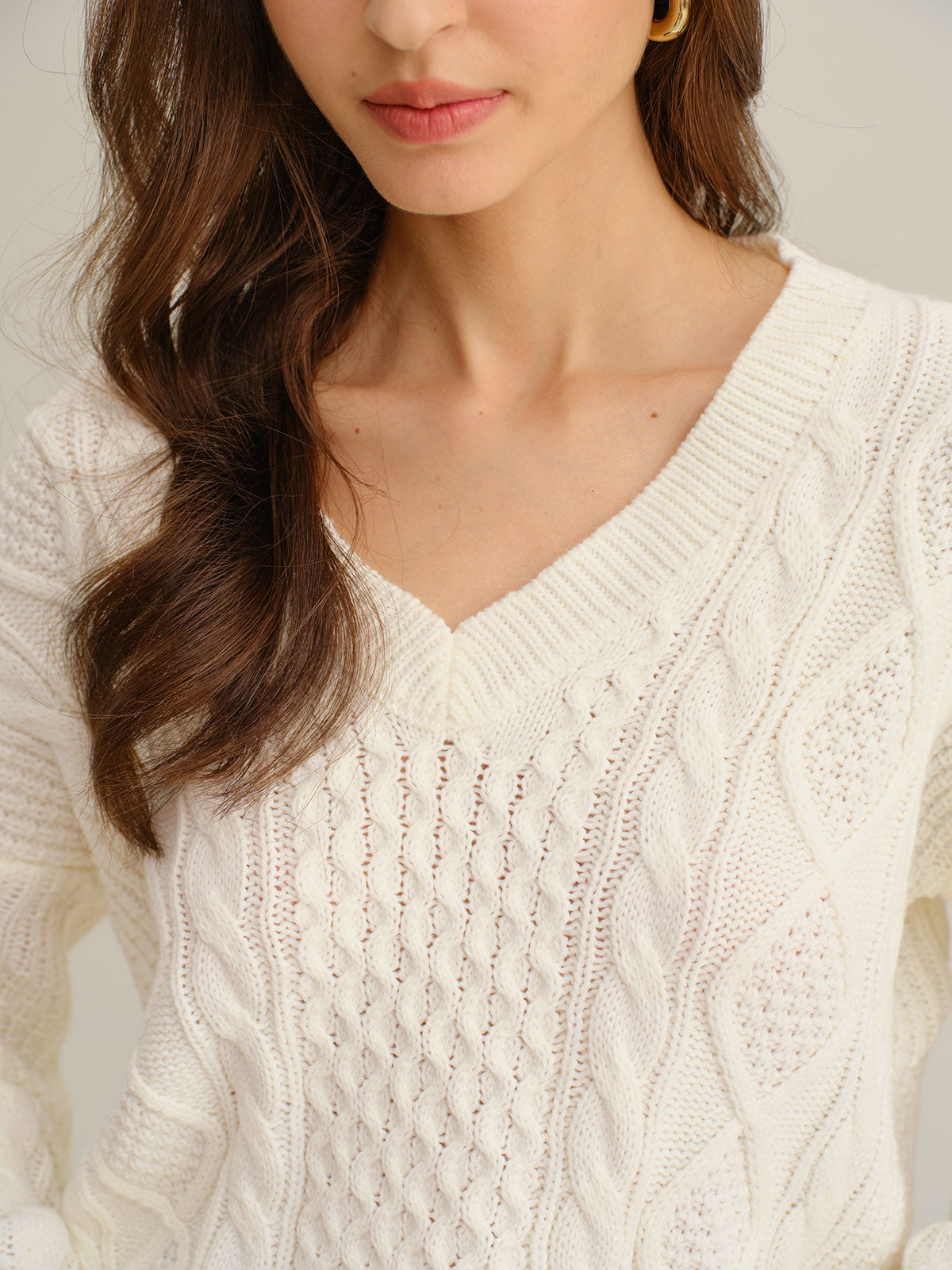 Women's Knitted Acrylic Sweater Tops - RIHOAS