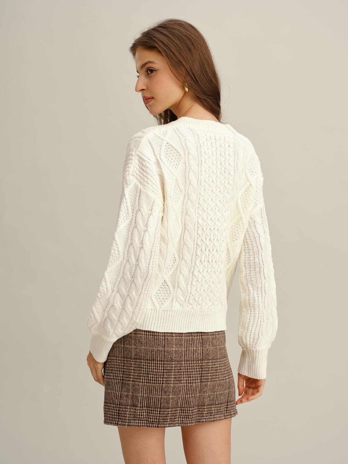 Women's Knitted Acrylic Sweater Tops - RIHOAS