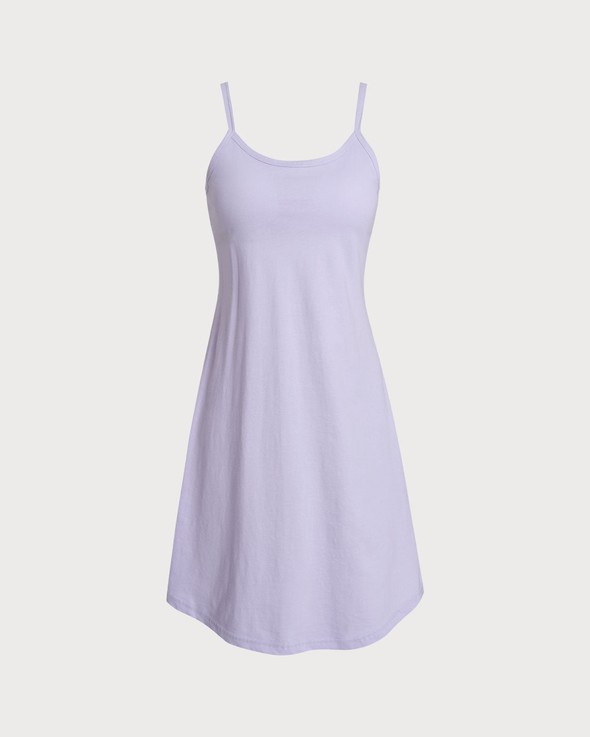 Women's Knitted Cotton Mini Dress Purple Dresses - RIHOAS