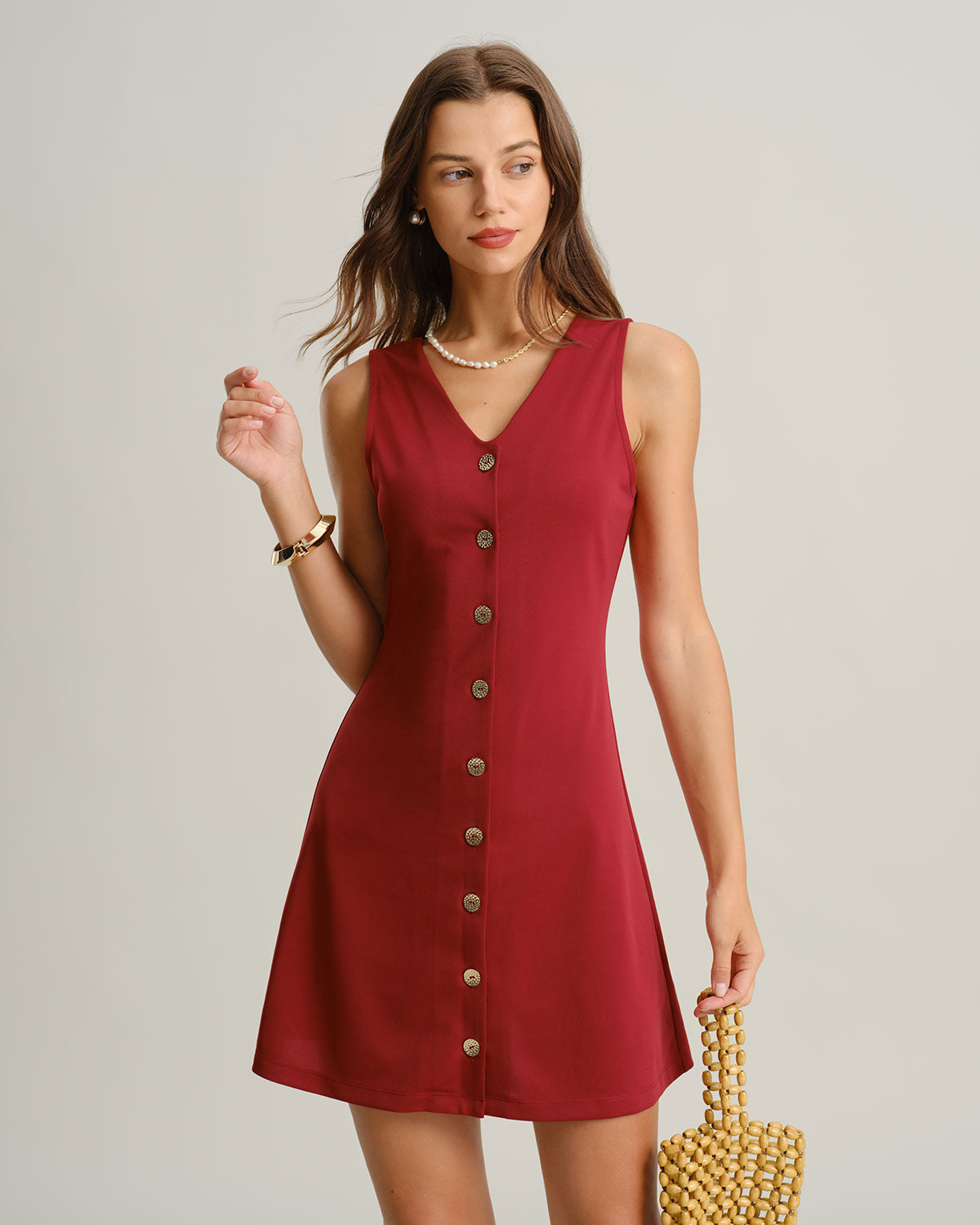 Women's Knitted Polyester Mini Dresses Dresses - RIHOAS