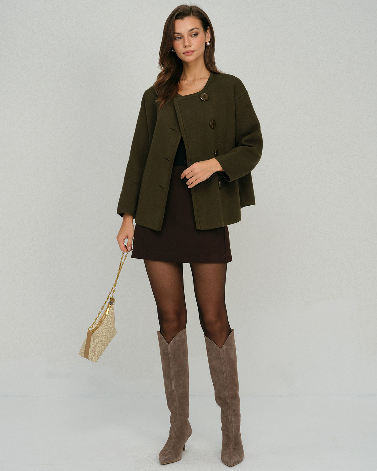 Women's Knitted Polyester Sweater Tops - RIHOAS