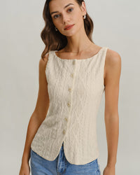 Women's Knitted Polyester Tank Tops Tops - RIHOAS
