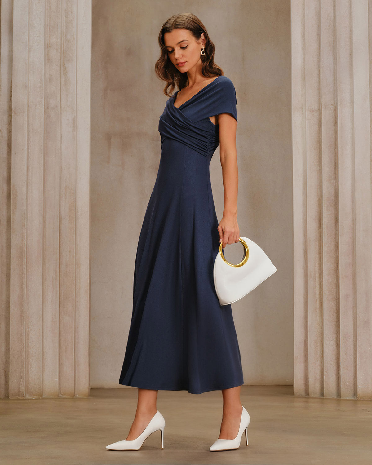 Women's Knitted Viscose Maxi Dress Dresses - RIHOAS