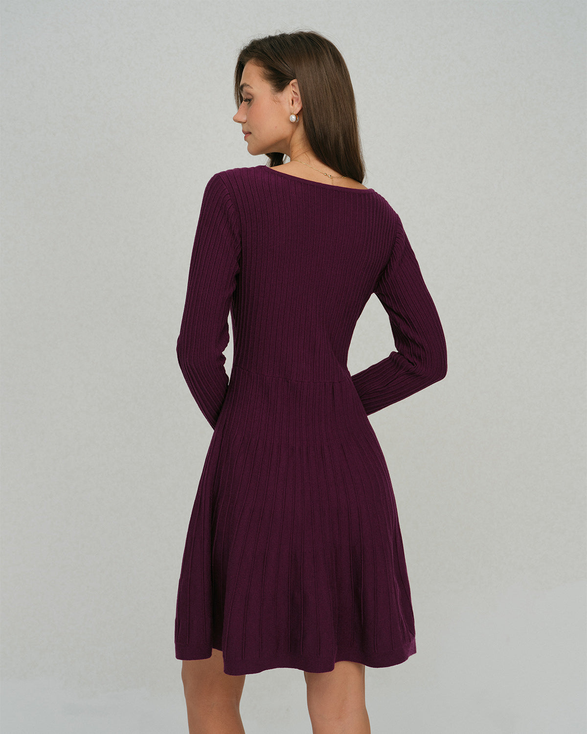 Women's Knitted Viscose Sweater Dress Dresses - RIHOAS