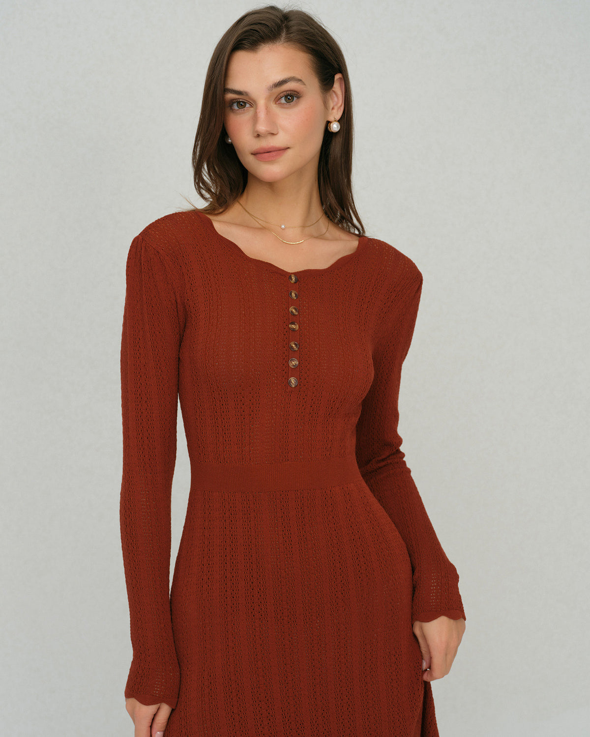 Women's Knitted Viscose Sweater Dress Dresses - RIHOAS