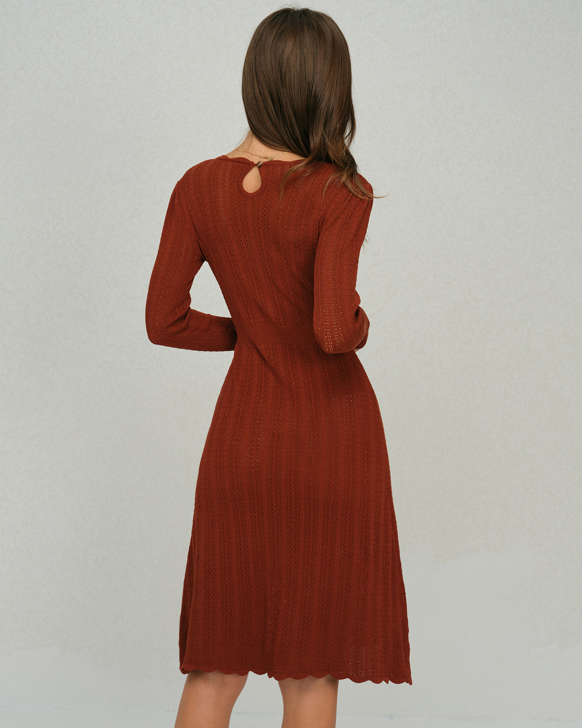 Women's Knitted Viscose Sweater Dress Dresses - RIHOAS