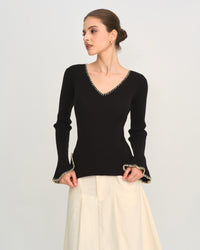 Women's Knitted Viscose Sweater Tops - RIHOAS