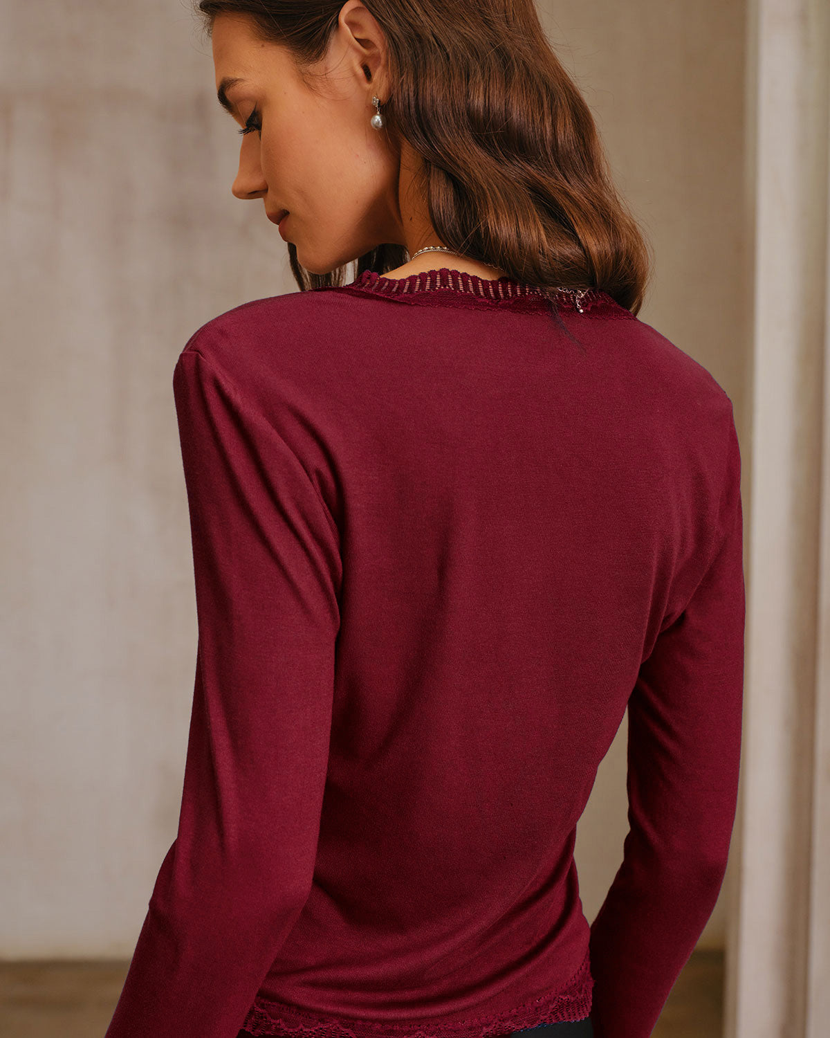 Women's Knitted Viscose Tees Tops - RIHOAS