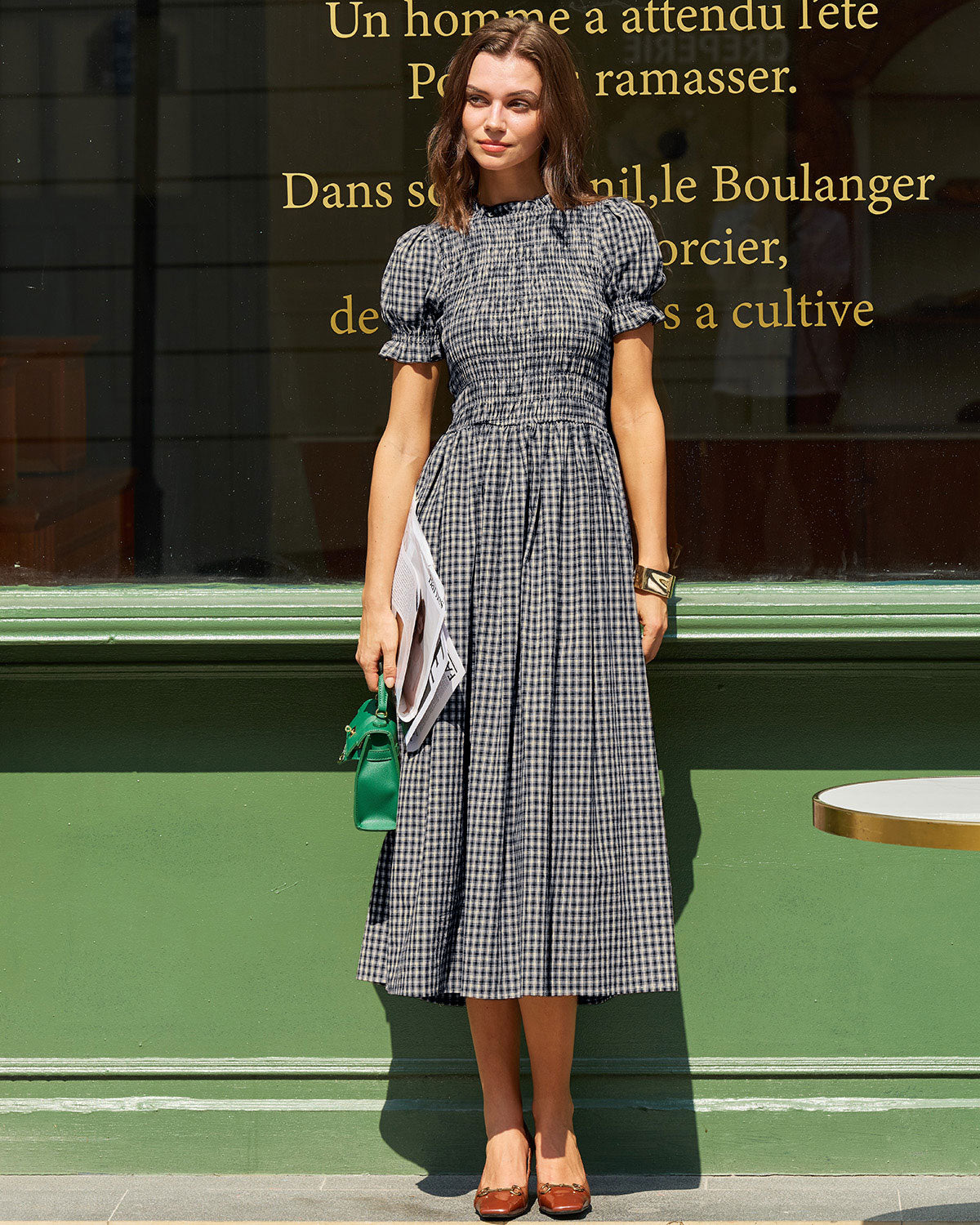 Women's Woven Cotton Midi Dresses Dresses - RIHOAS