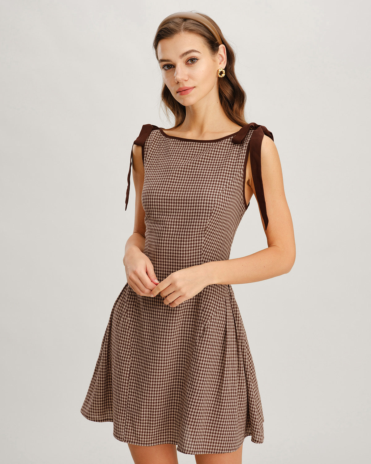 Women's Woven Cotton Mini Dress Dresses - RIHOAS