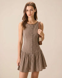 Women's Woven Cotton Mini Dress Dresses - RIHOAS