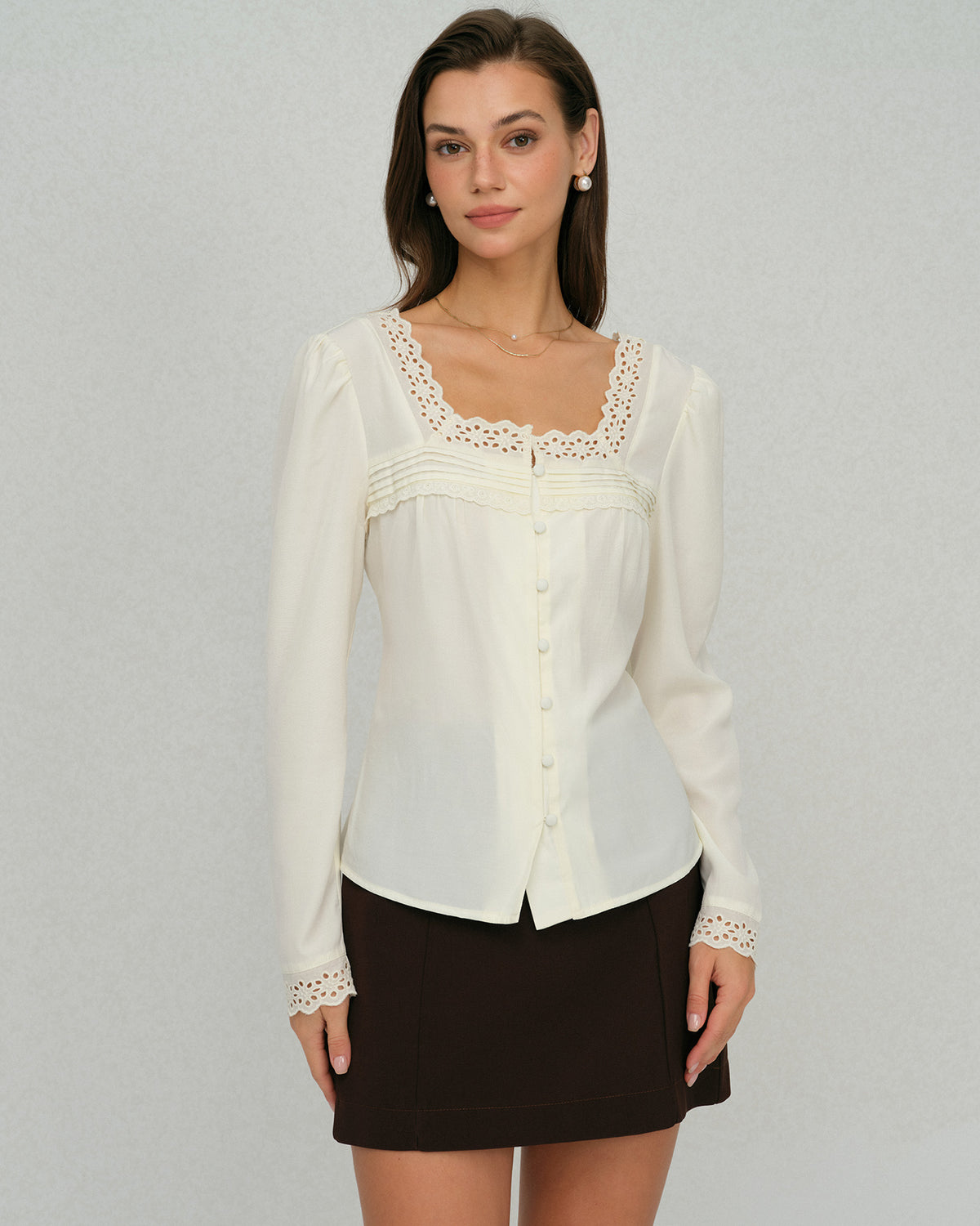 Women's Woven Polyester Blouses Tops - RIHOAS
