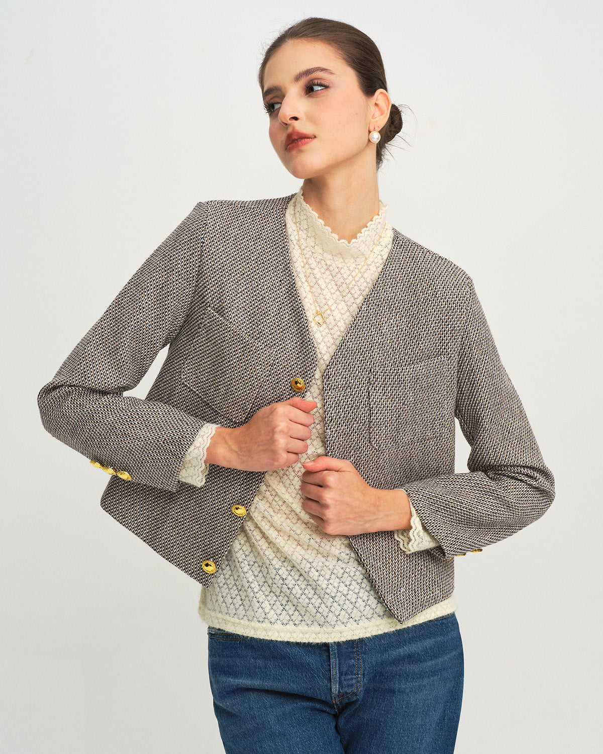 Women's Woven Polyester Jacket Outerwear - RIHOAS