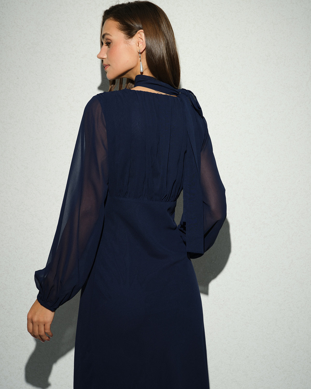 Women's Woven Polyester Midi Dress Dresses - RIHOAS