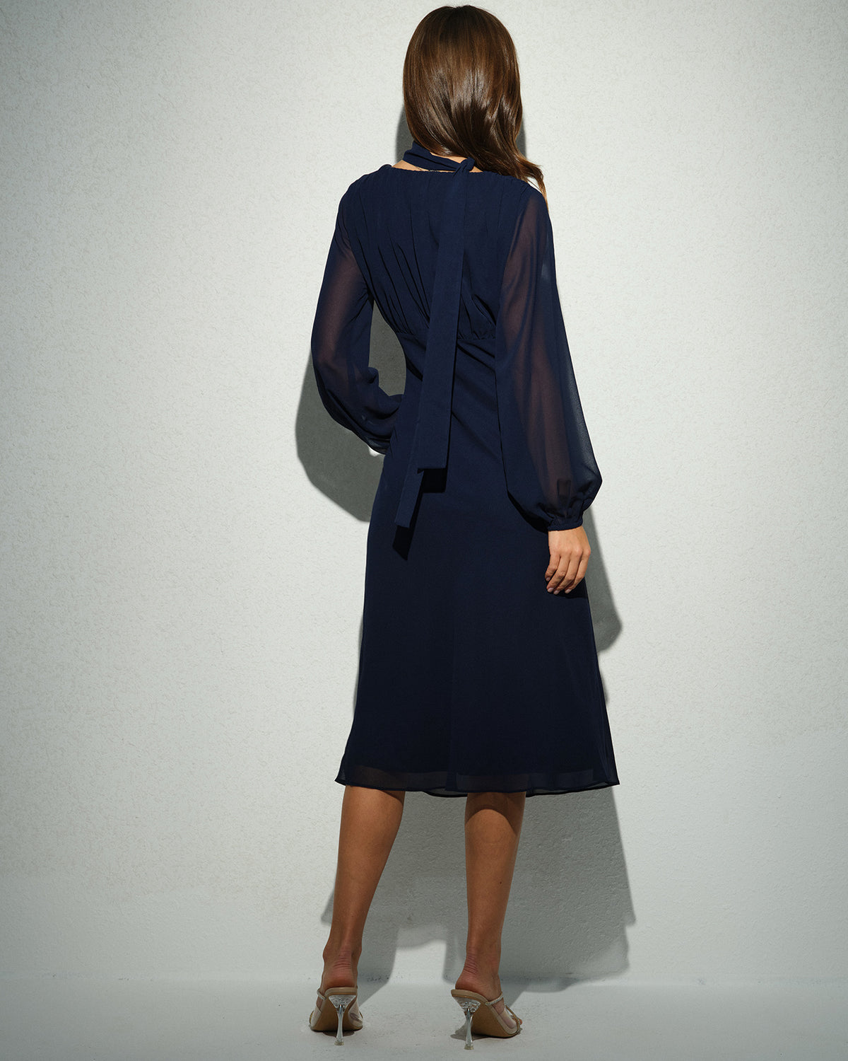 Women's Woven Polyester Midi Dress Dresses - RIHOAS