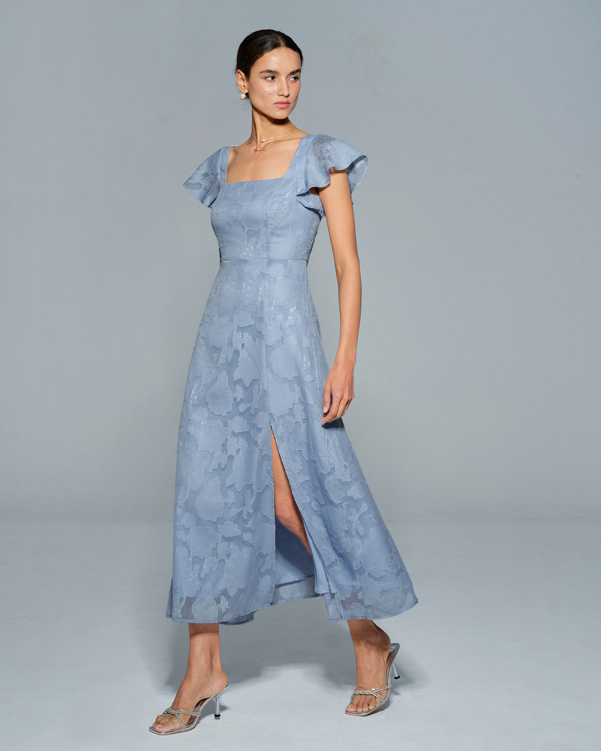 Women's Woven Polyester Midi Dress Dresses - RIHOAS