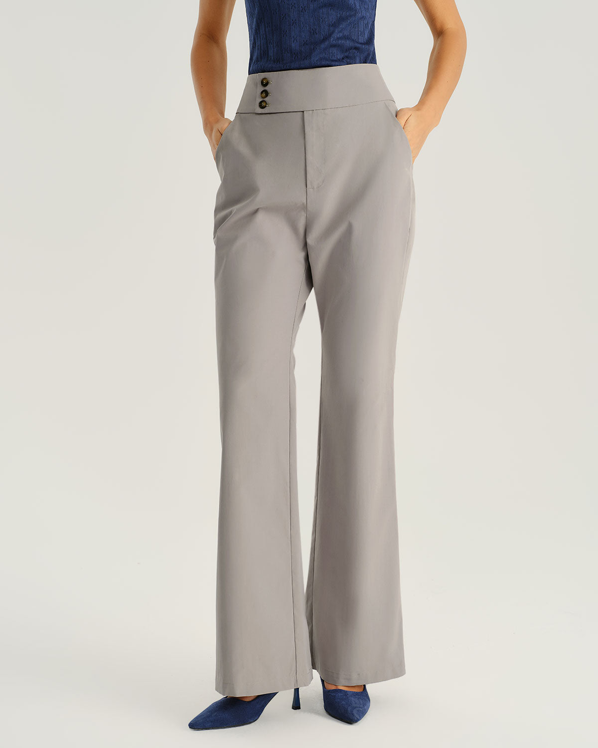 Women's Woven Polyester Pants Bottoms - RIHOAS