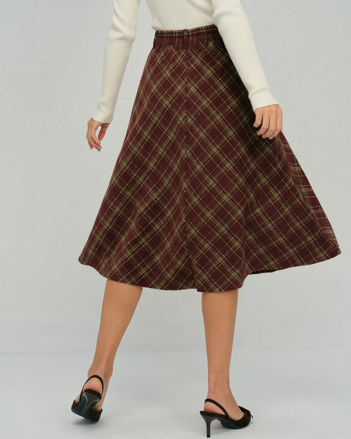 Women's Woven Polyester Skirt Bottoms - RIHOAS