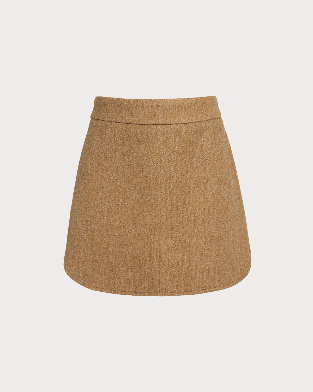 Women's Woven Polyester Skirt Caramel Bottoms - RIHOAS
